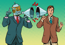 Unlocking the Potential: Creating Digital Workplaces with IT, AI, and IoT A group of diverse professionals working with artificial intelligence technology in an office.