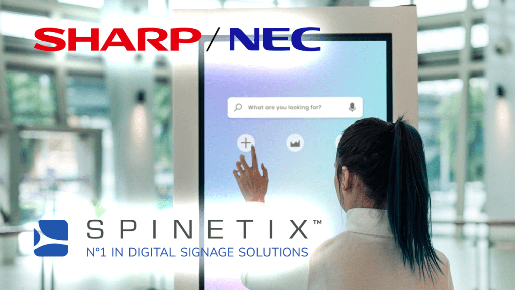 Sharp NEC and SpinetiX Partner to Offer Secure and Scalable Digital Signage Solution