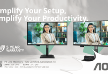 AOC Professional P4 series: 120 Hz Monitors with Pop-Out USB hubs and 5-Year Warranty