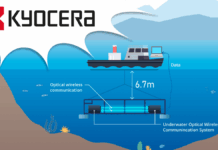 Kyocera achieves 750Mbps* Short-Range Underwater Wireless Optical Communication