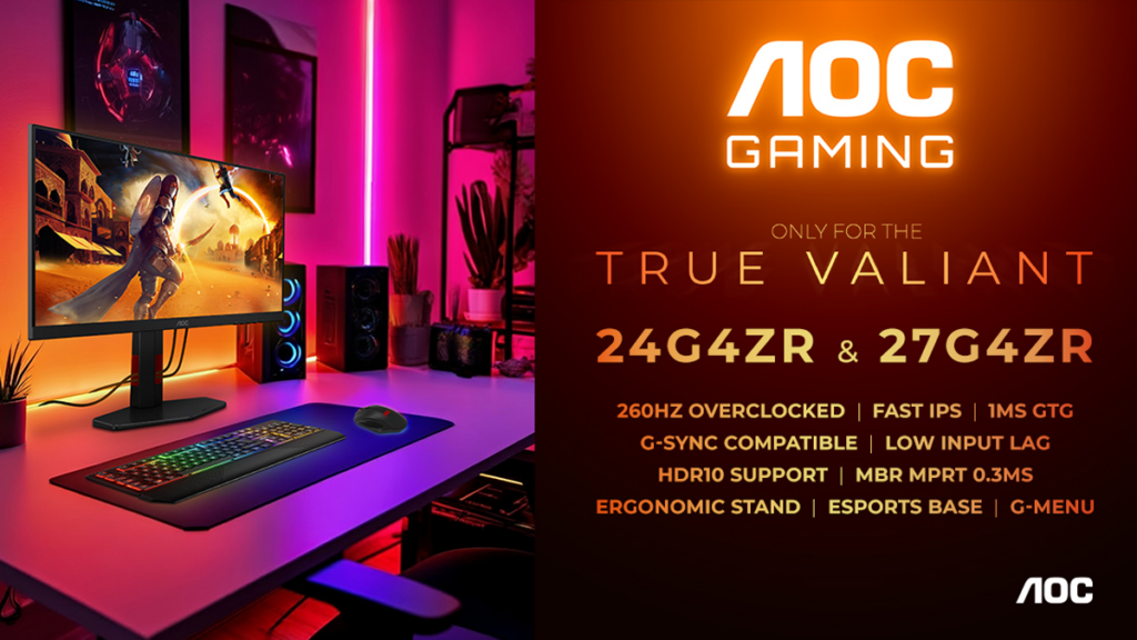 Entry-level now Faster: AGON by AOC adds 260 Hz to G4 series