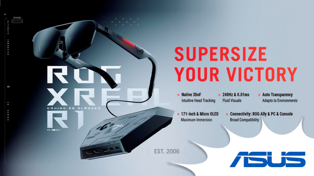 New ASUS ROG XREAL R1 Gaming AR Glasses